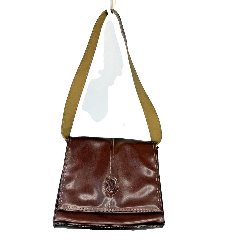 Vintage Mondani New York Brown Faux Leather Structured Shoulder Bag Purse EUC - Picture 7 of 15
